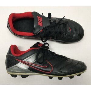 Nike JR Park II FG-R Football Cleats Boys 4Y Black Lace Up Low Top 359622-061